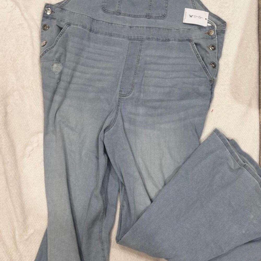 Jessica simpson blue denim overalls